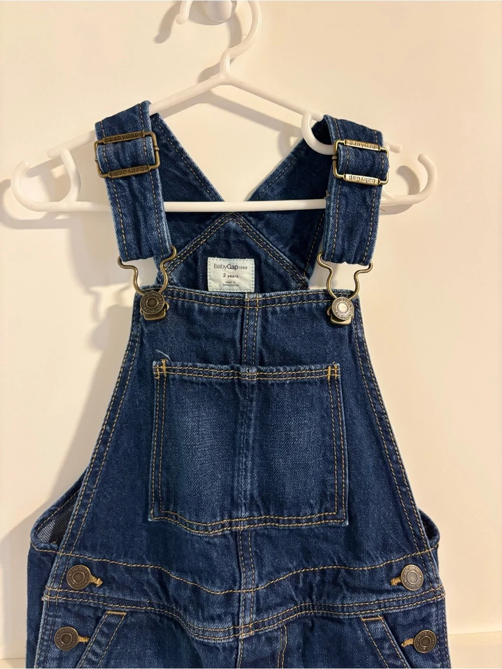 GAP Indigo Denim Short Overalls for Kids
